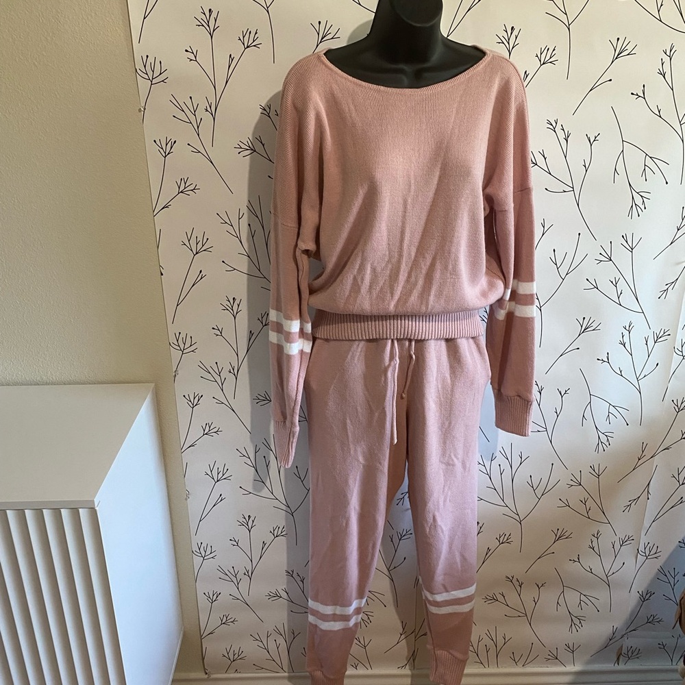 Pink Women's Cropped Jumpsuit